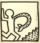 Lot #1365: KEITH HARING - Snake Arm - Original vintage lithograph