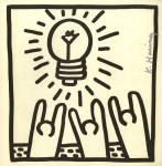 Lot #347: KEITH HARING - Light Bulb - Original vintage lithograph