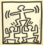 Lot #2013: KEITH HARING - Pyramid - Original vintage lithograph