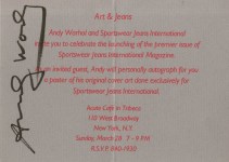 Lot #2965: ANDY WARHOL - Sportswear Jeans International - Color offset lithograph