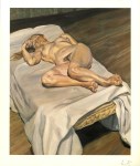 Lot #2427: LUCIAN FREUD - Night Portrait II - Color offset lithograph