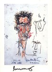 Lot #2376: JEAN-MICHEL BASQUIAT - John Lurie - Color offset lithograph