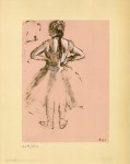 Lot #611: EDGAR DEGAS - Danseuse, vue de dos, les mains sur les hanches - Original color gravure with pochoir, after the monotype