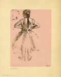 Lot #144: EDGAR DEGAS - Danseuse, vue de dos, les mains sur les hanches - Original color gravure with pochoir, after the monotype