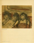 Lot #809: EDGAR DEGAS - Trois filles assises de face - Original color gravure with pochoir, after the monotype