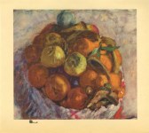 Lot #1945: PIERRE BONNARD - Corneille de fruits - Original color collotype, after the painting
