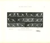 Lot #722: EADWEARD MUYBRIDGE - Athletes: Fencing - Original photomezzotint & letterpress