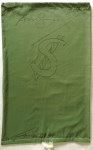 Lot #1320: ANDY WARHOL - Dollar Sign - $ - Black marker drawing on green rip-stop nylon laundry bag