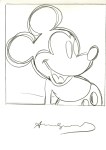 Lot #1151: ANDY WARHOL - Mickey Mouse - Pencil on paper
