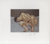 Lot #599: LUCIAN FREUD - Small Naked Portrait - Color offset lithograph