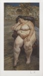 Lot #596: LUCIAN FREUD - Sleeping by the Lion Carpet - Color offset lithograph