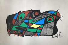 Lot #1715: JOAN MIRO - Fotoscope Sueco - Mixed media (gouache, watercolor, ink) on paper