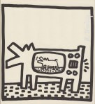 Lot #812: KEITH HARING - Barking TV Dog - Original vintage lithograph