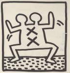 Lot #158: KEITH HARING - Double-Headed X Man - Original vintage lithograph