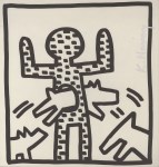 Lot #1664: KEITH HARING - Dog Hoop - Original vintage lithograph