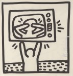 Lot #681: KEITH HARING - TV Drama - Original vintage lithograph