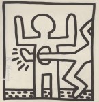 Lot #173: KEITH HARING - Empty Stomach - Original vintage lithograph