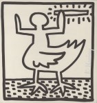 Lot #2186: KEITH HARING - Bird Man - Lithograph