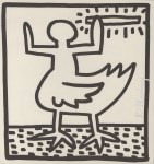 Lot #62: KEITH HARING - Bird Man - Original vintage lithograph