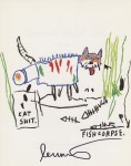 Lot #973: JEAN-MICHEL BASQUIAT - Fish Corpse - Color offset lithograph