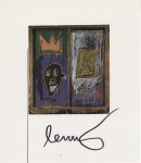 Lot #2435: JEAN-MICHEL BASQUIAT - Painting on Tenement Window - Color offset lithograph