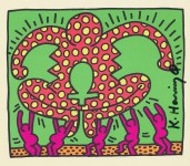Lot #1284: KEITH HARING - Fertility Suite #4 - Original offset lithograph