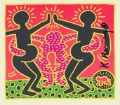 Lot #212: KEITH HARING - Fertility Suite #5 - Original offset lithograph