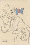 Lot #1248: WALT DISNEY - Goofy's New Coat - Pencil and colored pencil drawing on paper