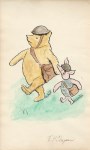 Lot #1494: E(RNEST) H(OWARD) SHEPARD - Winnie the Pooh and Piglet - Watercolor and ink drawing on paper