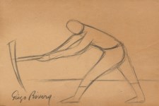 Lot #267: DIEGO RIVERA - Hacedor de Caminos - Pencil drawing on paper