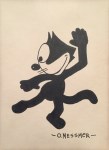 Lot #205: OTTO MESSMER - Felix the Cat Posing #2 - Pen and ink on paper