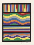 Lot #725: SOL LEWITT - Wavy Horizontal Brushstrokes - Gouache on paper