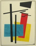 Lot #132: KASIMIR MALEVICH - Suprematist Composition - Gouache, watercolor, and pen & ink on paper