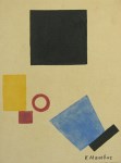 Lot #1382: KASIMIR MALEVICH - Suprematist Composition - Gouache, watercolor, and pen & ink on paper