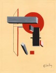Lot #967: EL LISSITZKY - Proun - Gouache and pencil on paper