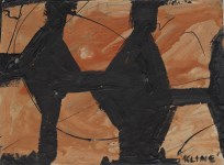 Lot #1459: FRANZ KLINE - Untitled - Oil on panel