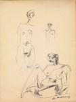 Lot #1045: WILLEM DE KOONING - Nude Compositions - Pen and ink drawing on paper