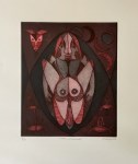 Lot #1201: KARIMA MUYAES - Noche Enmascarada - Color etching and aquatint