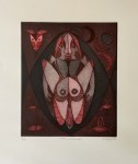 Lot #1195: KARIMA MUYAES - Noche Enmascarada - Color etching and aquatint