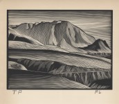 Lot #2566: PAUL LANDACRE - Headland, Big Sur Coast - Wood engraving