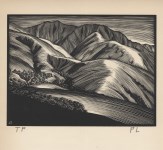 Lot #2597: PAUL LANDACRE - Monterey Hills - Wood engraving