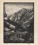 Lot #2603: PAUL LANDACRE - Old Grayback, San Bernadino Mountains - Wood engraving