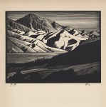 Lot #2552: PAUL LANDACRE - Edge of the Desert - Wood engraving
