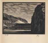 Lot #2637: PAUL LANDACRE - Sand Sweep, Point Magu - Wood engraving