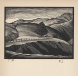 Lot #2604: PAUL LANDACRE - Old Ranch, Big Sur - Wood engraving