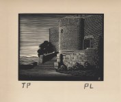 Lot #2610: PAUL LANDACRE - Physics Building, UCLA - Wood engraving