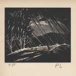Lot #2551: PAUL LANDACRE - Downpour - Wood engraving