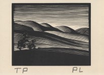 Lot #2635: PAUL LANDACRE - San Felipe Hills - Wood engraving