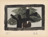 Lot #1080: GEORGES BRAQUE - L'arbre - Original hand-colored gouache pochoir on collotype