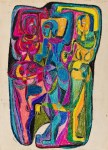 Lot #1605: STEVE WHEELER - Rabo Is the Best - Mixed media (tempera, color crayons, pen and ink) on paper
